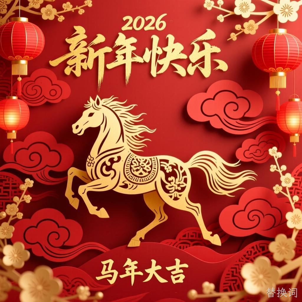 替换词2026年新年祝福